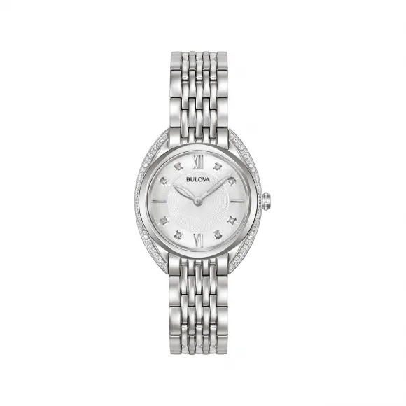 宝路华/Bulova Classic-Diamonds系列 30.00 MM 不锈钢 石英机芯 女表 96R212