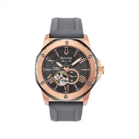 宝路华/Bulova Marine Star 系列 45 mm 玫瑰金色不锈钢 自动机械机芯 男表 98A228