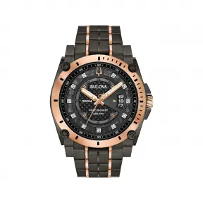 宝路华/Bulova Precisionist 系列 46.5 mm 灰色离子镀层不锈钢 石英机芯 男表 98D149