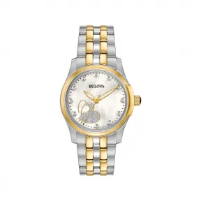 宝路华/Bulova Classic-Diamonds系列 33.00 MM 不锈钢 石英机芯 女表 98P152