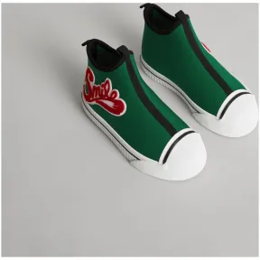 博百利/Burberry  刺绣橡胶高帮运动鞋 (亮颜料绿)  40760041