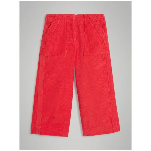 博百利/Burberry 儿童用品 灯芯绒阔腿裤 (亮橙红色) - 女童装  80024851