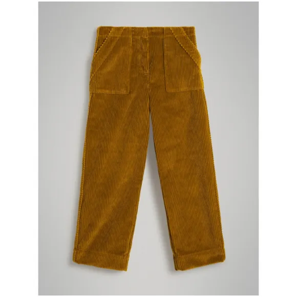 博百利/Burberry  灯芯绒阔腿裤 (赭石色)  80025941