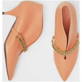 博百利/Burberry 女士 链环装饰皮革及踝靴 (黄褐粉红) 80049911