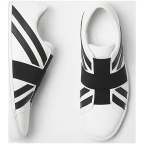 博百利/Burberry 男士 英国国旗图案休闲运动鞋 (白色) - 男士  80098861