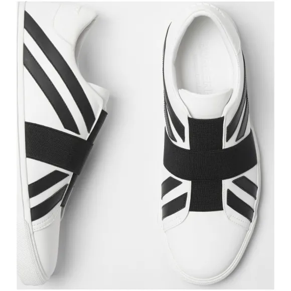 博百利/Burberry 男士 英国国旗图案休闲运动鞋 (白色) - 男士  80098861