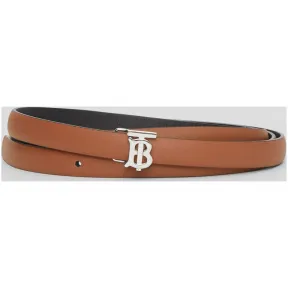 博百利/Burberry 女士 双面两用专属标识图案皮革双绕腰带 (麦芽棕 / 黑色) 80117001