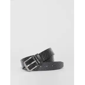 博百利/Burberry 男士 专属标识图案皮革腰带 (黑色) 80156031