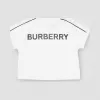 博百利/Burberry 童装 徽标印花棉质 T 恤衫 (白色) 80168371