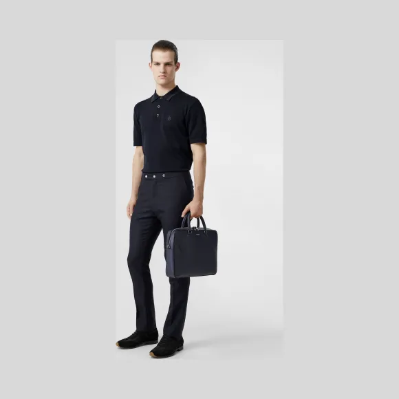 博百利/Burberry 男士 专属标识图案棉质 Polo 衫 (海军蓝) 80169701