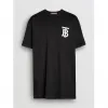 博百利/Burberry 男士 专属标识图案棉质宽松 T 恤衫 (黑色) - 男士  80174841