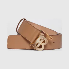 博百利/Burberry 女士 专属标识图案皮革腰带 (浅驼色) 80206071