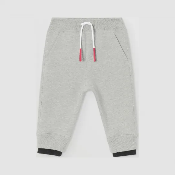 博百利/Burberry 童装 徽标装饰平织运动裤 (麻灰色) 80212411