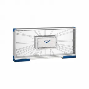 卡地亚/Cartier OC000021 座钟 英国国旗图案表盘 蓝色PVD镀层 精钢 