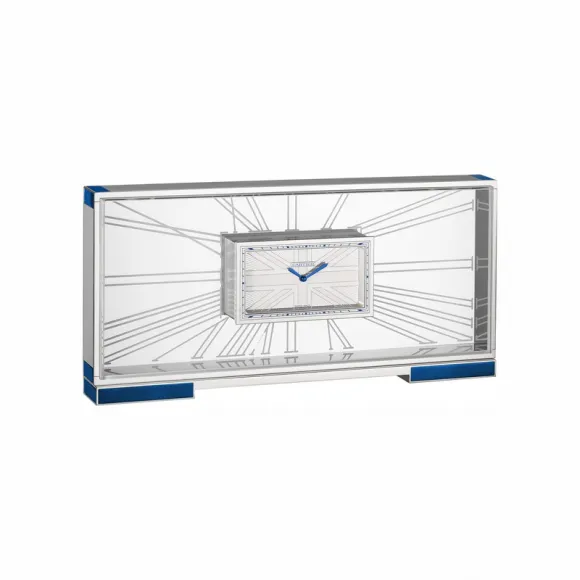 卡地亚/Cartier OC000021 座钟 英国国旗图案表盘 蓝色PVD镀层 精钢 