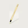 卡地亚/Cartier OP000120 Santos de Cartier滚珠笔 大号款 雕刻金属 镀金饰面 