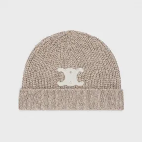 思琳/Celine TRIOMPHE无缝山羊绒无檐帽 2AA32384D.38NO