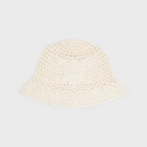 思琳/Celine 女士 TRIOMPHE钩针编织棉质钟形无檐帽 2AJ79923T.01OW.TU