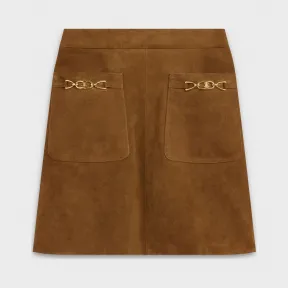 思琳/Celine 女士 麂皮短裙 2H131657E.18TB