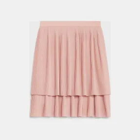 思琳/Celine 桑蚕丝乔其纱褶边短裙 2J367856C.24RS.34