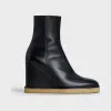 思琳/Celine 女士 Manon Wedge 小牛皮及踝靴 335453190C.38NO