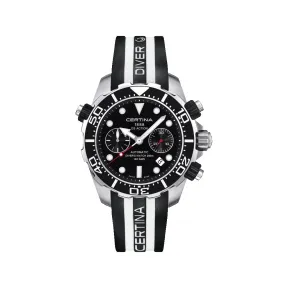 雪铁纳/Certina DS Action Diver 动能系列自动潜水计时码表 45.20 MM 带有 PVD 涂层的 316L 精钢 自动机械机芯 男表 C013.427.17.051.00