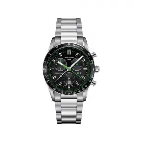 雪铁纳/Certina DS-2 极速系列1/100 秒显示计时码表 41.00 MM 316L 精钢 石英机芯 男表 C024.447.11.051.02