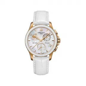 雪铁纳/Certina DS First 荣耀系列女士月相计时码表 38.00 MM 带有 PVD 涂层的 316L 精钢 石英机芯 女表 C030.250.36.106.00