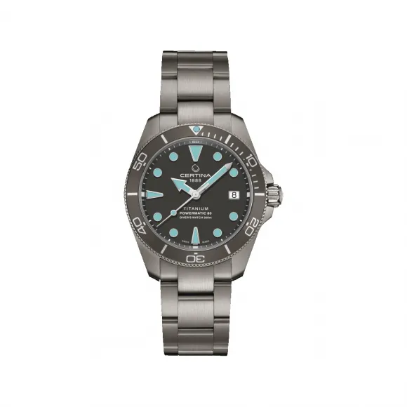 雪铁纳/Certina 动能系列潜水 38MM 钛金属|钛金属 自动机械机芯 男表 C032.807.44.081.00