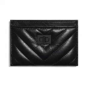 香奈儿/Chanel 2.55卡套  复古小牛皮与黑色金属  黑 A80611-Y82340-94305