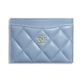 香奈儿/Chanel 经典卡套  羊皮革与金色金属  天蓝 AP0213-Y04059-NA104