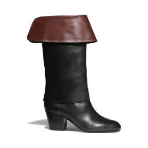 香奈儿/Chanel 长靴  小牛皮  黑与棕 G36719-X54452-K2382