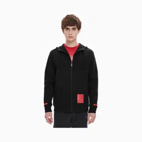 卡尔文·克莱恩/Calvin Klein 男士秋冬新款拉链连帽针织休闲上装 4MS9J426-休闲运动系列