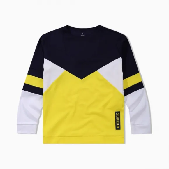 卡尔文·克莱恩/Calvin Klein 女士秋冬新款圆领撞色针织休闲上装 4WF8W343-休闲运动系列