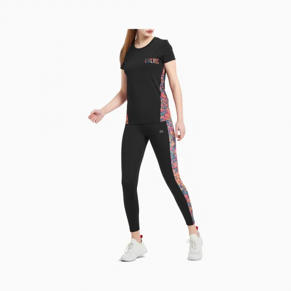 卡尔文·克莱恩/Calvin Klein CALVIN KLEIN 女装Logo运动休闲圆领短袖T恤 4WS0K186-休闲运动系列