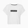 Calvin Klein 女装 时尚短款圆领短袖T恤 4Wt0K126-休闲运动系列