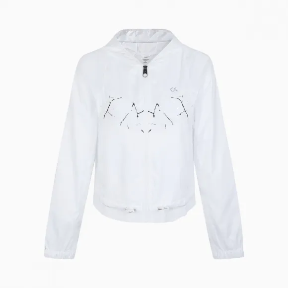 Calvin Klein 女装 梭织透气拼接连帽外套 4Wt0O503-休闲运动系列