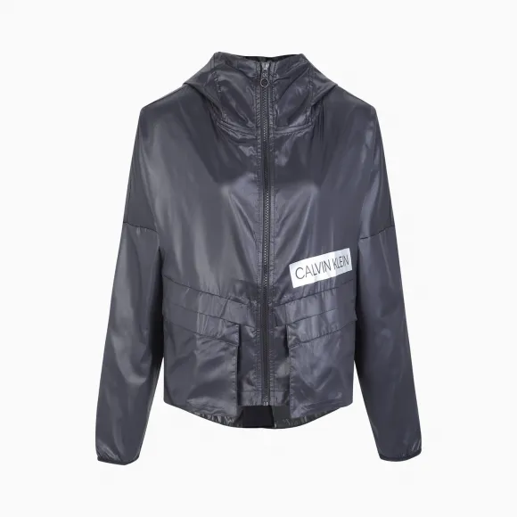 Calvin Klein 女装 梭织透气轻薄连帽外套 4Wt0O595-休闲运动系列
