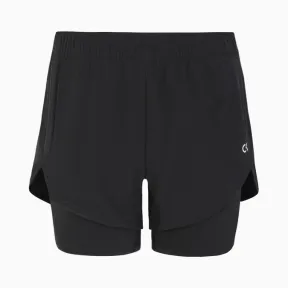 Calvin Klein 女装 时尚健身梭织运动短裤 4Wt0S884-休闲运动系列