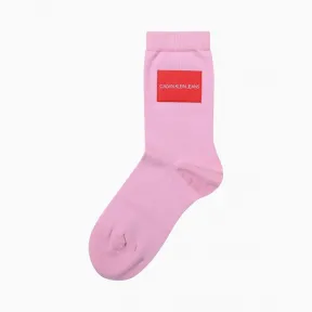 Calvin Klein女装Logo长袜袜子Ech632A-配件系列