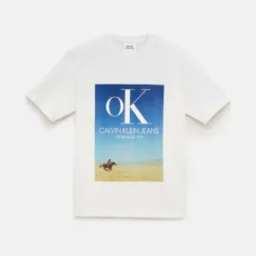 卡尔文·克莱恩/Calvin Klein 女士1978系列LOGO纯棉圆领T恤 J209274-牛仔休闲系列