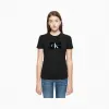 卡尔文·克莱恩/Calvin Klein 女士新款圆领LOGO短袖T恤 J210370-牛仔休闲系列