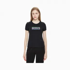 卡尔文·克莱恩/Calvin Klein 女士新款LOGO短袖T恤 J210767-牛仔休闲系列