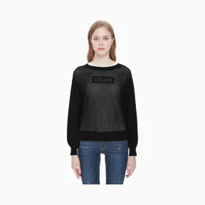 卡尔文·克莱恩/Calvin Klein 女士新款宽松版针织衫 J211469-牛仔休闲系列