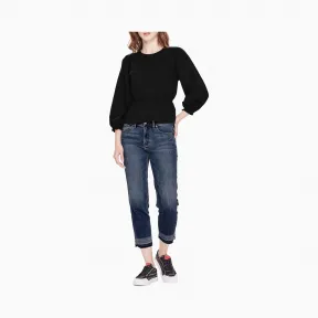 Calvin Klein女装新款Logo纯棉泡泡袖T恤 J211619-牛仔休闲系列