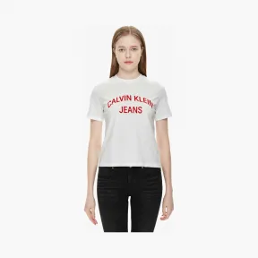 卡尔文·克莱恩/Calvin Klein 女士新款纯棉短袖T恤 J211622-牛仔休闲系列