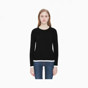 卡尔文·克莱恩/Calvin Klein 女士新款纯棉套头针织衫 J211701-牛仔休闲系列