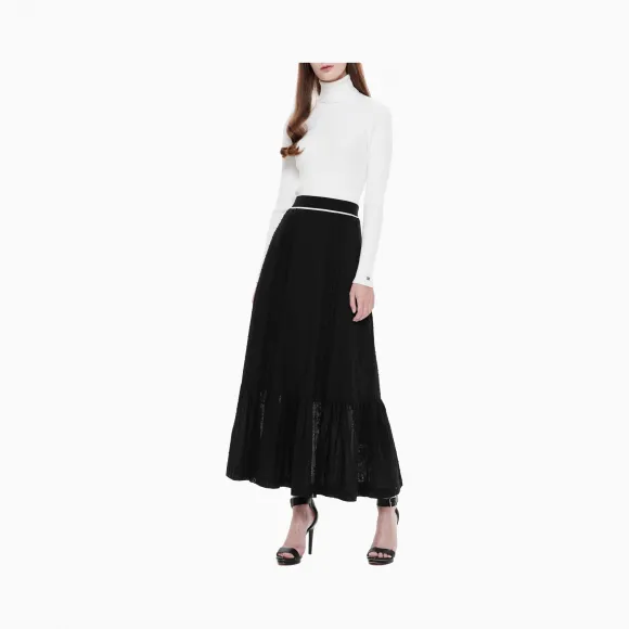 卡尔文·克莱恩/Calvin Klein CALVIN KLEIN女装新款撞色条纹腰边休闲裙 J212135-牛仔休闲系列