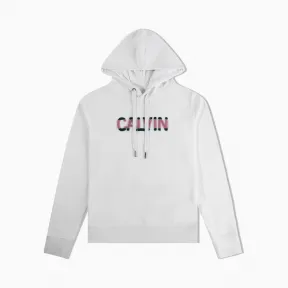 卡尔文·克莱恩/Calvin Klein 女士新款Logo纯棉休闲连帽卫衣 J212413-牛仔休闲系列