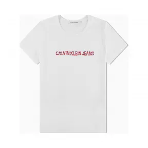 卡尔文·克莱恩/Calvin Klein 女士新款LOGO纯棉短袖T恤 J212719-牛仔休闲系列